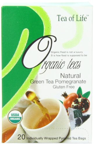 Tea Of Life Organic Green Tea, Pomegranate, 20 Count