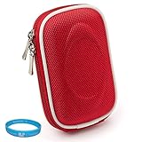 Nylon Red Slim Edition Compact Digital Camera Carrying Case with Dual Zippe ....