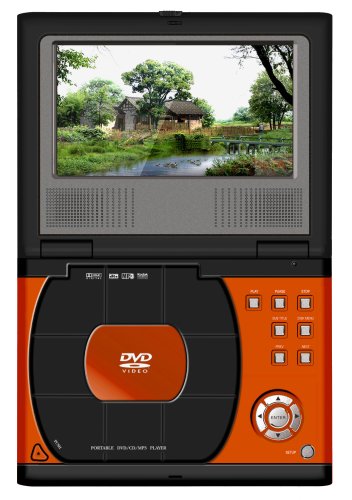 Curtis DVD7015 7-Inch Portable DVD Player, Orange