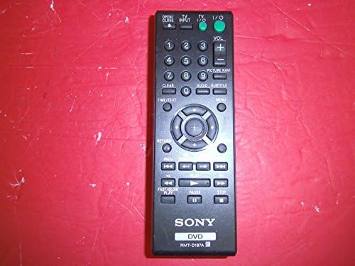 SONY DVPSR201P DVPSR210P DVPSR405P DVPSR510H RMT-D197A REMOTE CONTROL