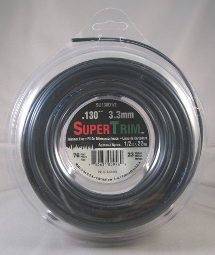 SuperTrim .130-Inch-by-76-Foot Spool Home Owner Grade Round 1/2-Pound Grass Trimmer Line, Black #SU095D1/2-12 SuperTrim .130-Inch-by-76-Foot Spool Home Owner Grade Round 1/2-Pound Grass Trimmer Line, Black #SU095D1/2-12