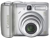 Canon PowerShot A580 Digitalkamera (8 Megapixel, 4-fach opt. Zoom, 2,5" Display) silber