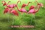 Garden Plast Pink Flamingos, 10-Pack