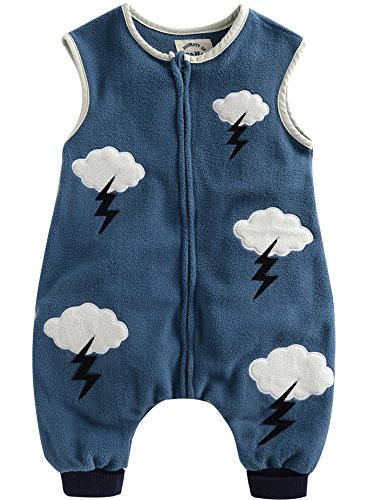 Vaenait Baby Kids Boys 1-7Y Micro-Fleece Blanket Sleepsack Blue Cloud