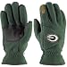 180S Green Bay Packers Winter Gloves-Size: Small/Medium