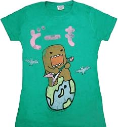 Domo Domo-Kun as a Rocker Green Junior's T-Shirt Tee