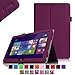 Fintie Dell Venue 11 Pro 64GB Folio Case - Premium Vegan Leather Cover with Auto Wake / Sleep For Dell Venue Pro11-2500 64 GB Tablet Only (Will Not Fit Dell Venue 11 Pro 128GB Version Model 8182/6363) - Purple