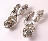 Image of Ladies vintage clip on drop earrings 12451