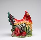 Fine Porcelain Hen Cookie Jar Figurine