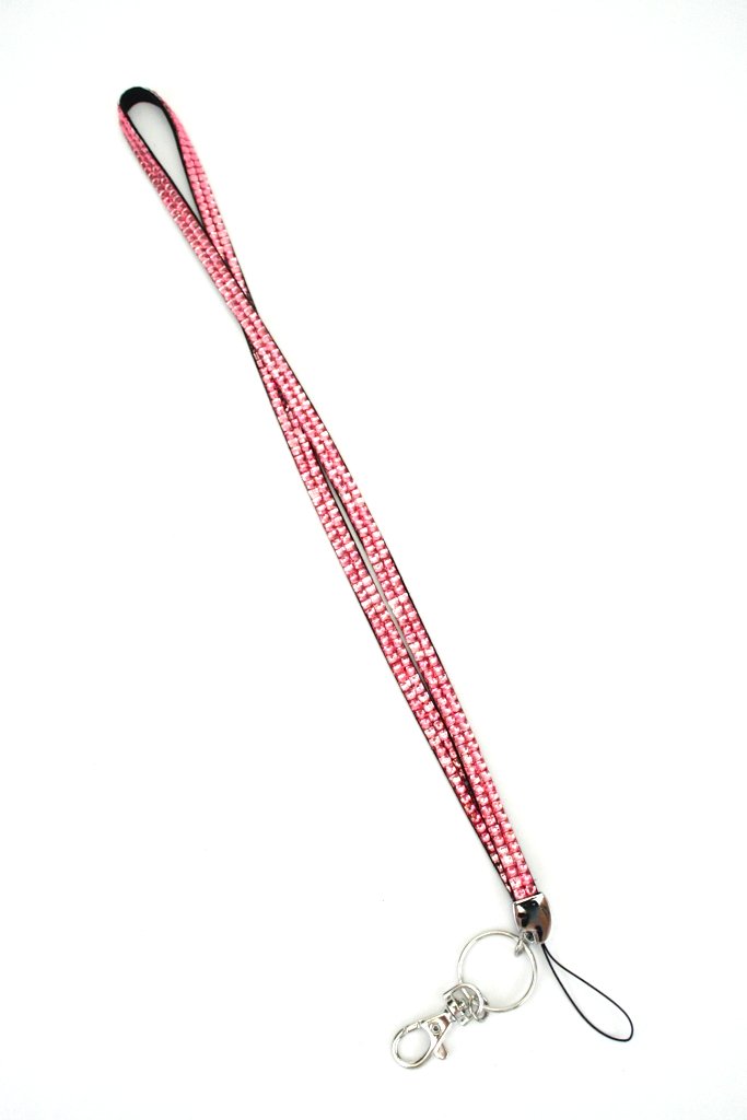 Amazon.com : Rhinestone Lanyard Horizontal Lined ID badge holder ...