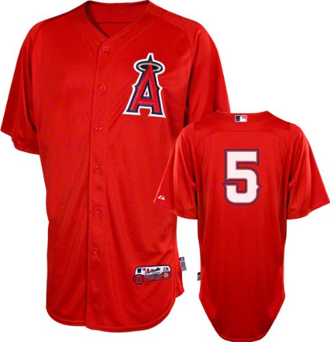 Albert Pujols Los Angeles Angels of Anaheim Scarlet #5 Batting Practice Jersey