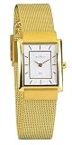 Skagen Damenarmbanduhr Slimline Edelstahl  Rechteck Gold 224 SGG