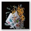 Burning BlackJack by Michael Godard 11.75"x11.75" Art Print Poster