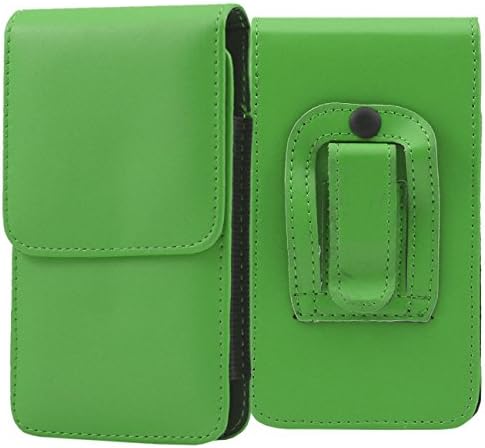 iTALKonline Plum Axe II Green PREMIUM PU Leather Vertical Executive Side Pouch Case Cover Holster with Belt Loop Clip and Magnetic Closure