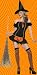 Sexy Adult Halloween Costume Pumpkin Witch (XL, Black)
