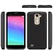 LG K7 Case,LANDFOX Rubber Hybrid Hard Silicone Shockproof Case Cover For LG K7 (Black)