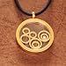 J1050 Designer Inspired Modern Girl Gold Blisters Pendant Stainless Steel Necklace fo...