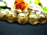 超大極品天然AAAAA+然石黄金タイチンルチルブレスレット18mm【T6-270】の画像