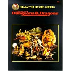 CHARACTER RECORD SHEETS (Advanced Dungeons and Dragons 2nd Edition Accessory)