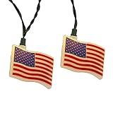 Kurt Adler UL 10-Light USA Flag Light Set