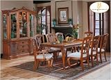 Home Elegance 560A Classic Oak Dining Room Arm Chair Pack of 2