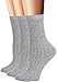 Flora&Fred Women's 3 Pair Pack Ribbed Cotton Crew Socks