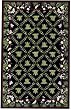 Frogs Area Rug, 828 Accents Collection 5'x8' Black, 100% Cotton.