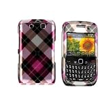 Blackberry Storm Ii 9550 Crystal Phone Cover Case Hot Pink Diagonal Check (Verizon)