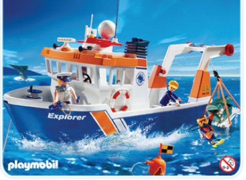 Playmobil - 4469 - Bateau d'exploration à fond transparent