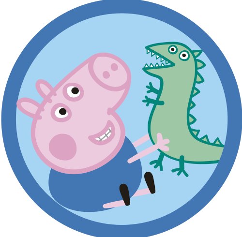 Character World Peppa George Puddle Shaped Rug