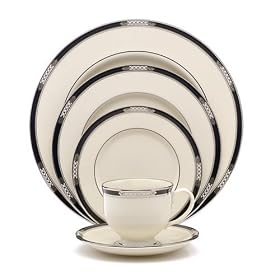 Lenox Hancock Platinum Ivory China 5-Piece Place Setting, Service for 1 by Lenox