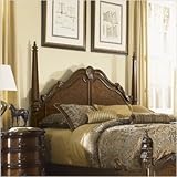 MagnussenB1667 Verona Chestnut Finish with Antique Brass Hardware Wood Queen Poster Bed