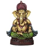 Hand Painted Gold Finish Terra-cotta Ganesh Statue