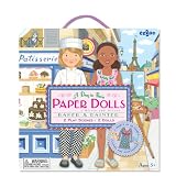 Stand-Up Paper Dolls with Re-usable Stickers and Double-Sided Play Scene, in Baker and Painter
