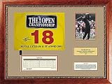 David Duval - 2001 British Open Pin Flag - Autographed