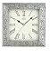 Bulova Torino Square Wall Clock - Antique Mirror Inserts - Gray Parchment Dial