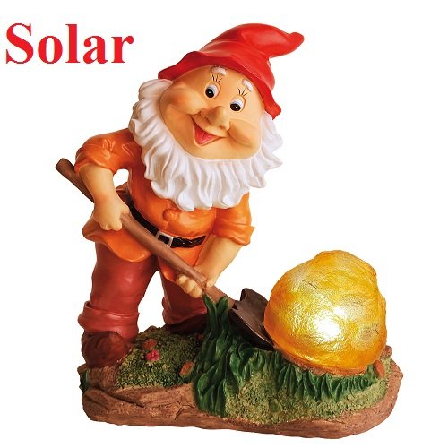 Best Season 477-23 LED-Solar-Gartenzwerg mit Fels Preisvergleich