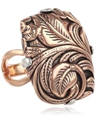 Barse "Guilded" Carved Copper Sterling Ring
