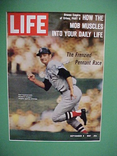 Carl Yastrzemski Autographed Signed September 8 1967 Life Magazine Professionally Matted Cover 14 X 18 Size Ready To Frame