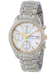 Seiko Womens SNDY20 Two Tone Stainless Steel Analog with Mother-Of-Pearl Dial Watch