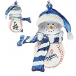 Los Angeles Dodgers MLB Striped Acrylic Snowman Ornament (3")