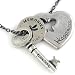 Friends Forever Story Necklace with Pewter Heart, Key and Blessing Ring Charms, 22