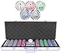 Poker Pokerkoffer Pokerset 500 Chips Royal Flush mit Wertaufdruck