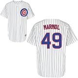 Men`s Chicago Cubs #49 Carlos Marmol Replica Home Jersey