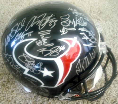Houston Texans 2011 Team Signed Autographed Football Helmet