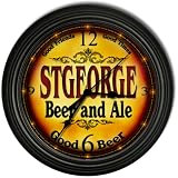 STGEORGE 'S Beer and Ale Cascading Pub Wall Clock