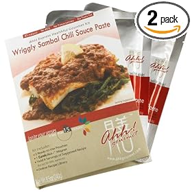 Ahh! Gourmet Wriggly Sambal Chili Sauce Paste,  All-Natural Cooking Kits in Shelf-Stable Retort Pouches, 8.5-Ounce Unit (Pack of 2)