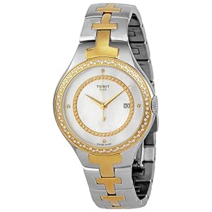 Tissot T12 Mother of Pearl Dial Dimond Set Two-tone Ladies Watch T0822106211600