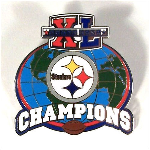 Buy PITTSBURGH STEELERS SUPER BOWL XL CHAMPIONS GLOBE PIN! by PSG