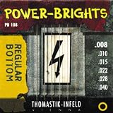 Thomastik PB108 Power Bright Guitar Strings Regular Bottom Extra Light